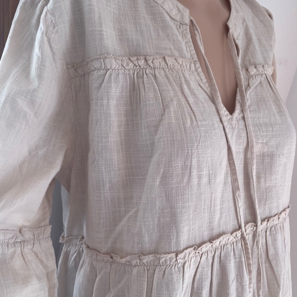 22”PTP cotton summer dress gauzy gauze linen feel boho feminine - Picture 5 of 6